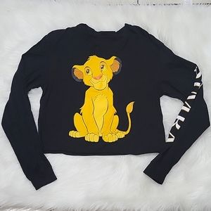 Disney The Lion King black long sleeve Large tshirt Young